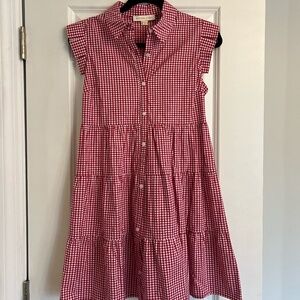 Women's Monteau Red Gingham Dress, Size M